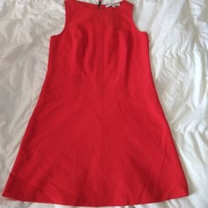 LOFT ANN TAYLOR Red Orange Shift Dress